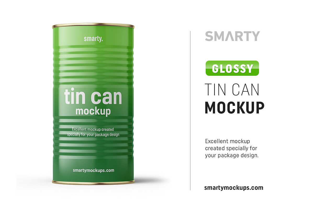 Tin can mockup 840ml in Product Mockups - product preview 8