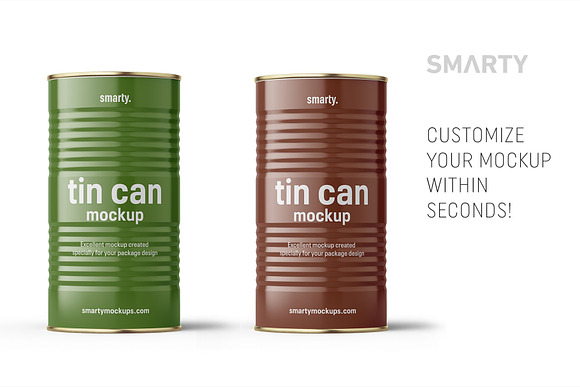 Tin can mockup 840ml in Product Mockups - product preview 2