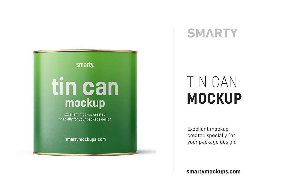 Tin can mockup 2650 ml in Product Mockups - product preview 8