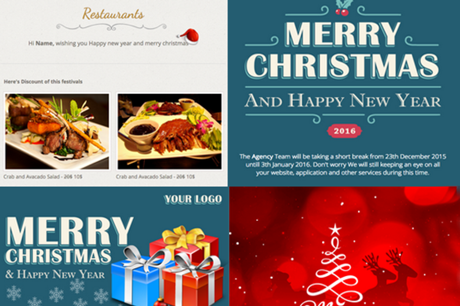 Holiday responsive email+theme