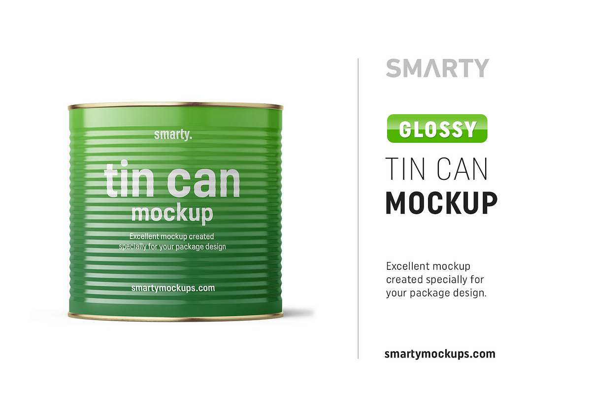 Tin can mockup 2650ml in Product Mockups - product preview 8