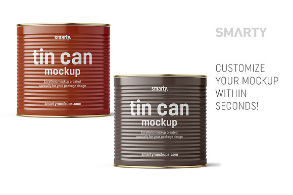 Tin can mockup 2650ml in Product Mockups - product preview 2