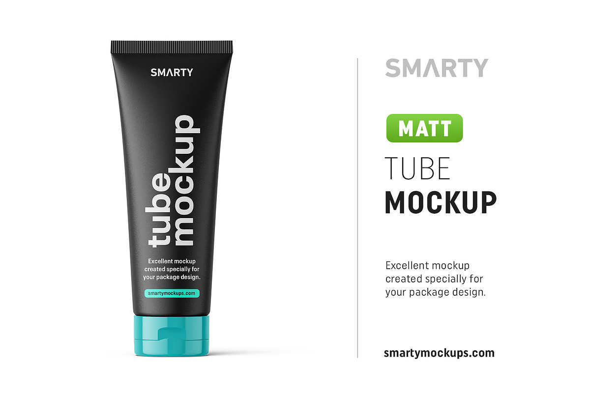 Matt cosmetic tube mockup in Product Mockups - product preview 8