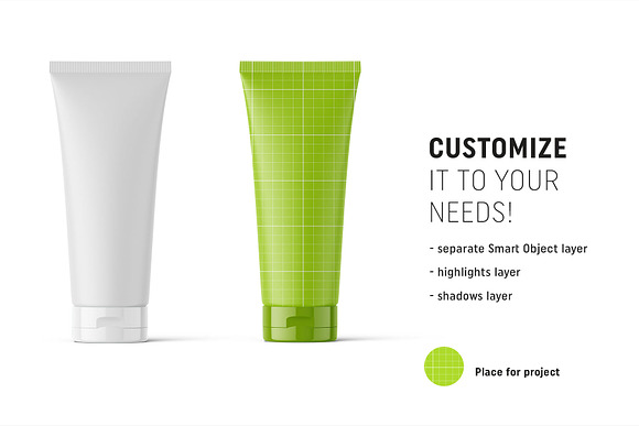 Matt cosmetic tube mockup in Product Mockups - product preview 1