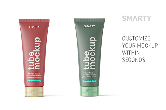 Matt cosmetic tube mockup in Product Mockups - product preview 2