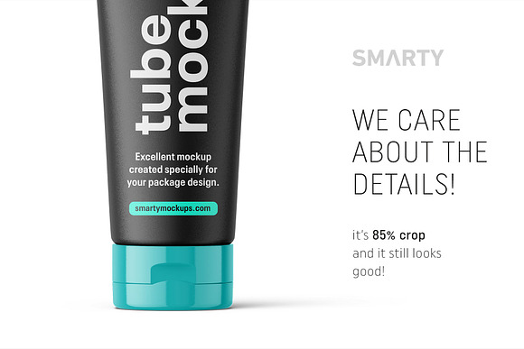 Matt cosmetic tube mockup in Product Mockups - product preview 3