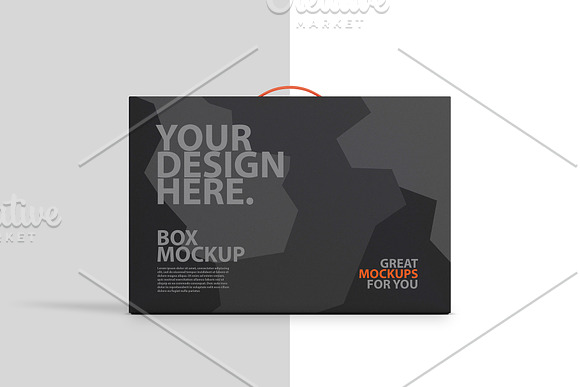 Box With Handle PSD Mockup in Product Mockups - product preview 2