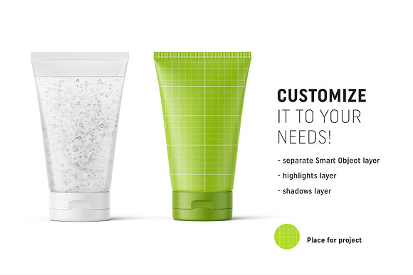 Cosmetic tube mockup in Product Mockups - product preview 1