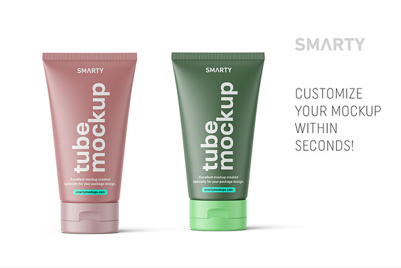 Matt cosmetic tube mockup in Product Mockups - product preview 2