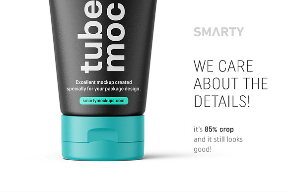 Matt cosmetic tube mockup in Product Mockups - product preview 3