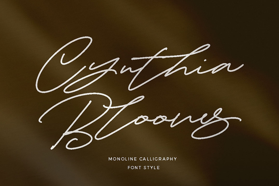 Cynthia Blooms - Ligature Font