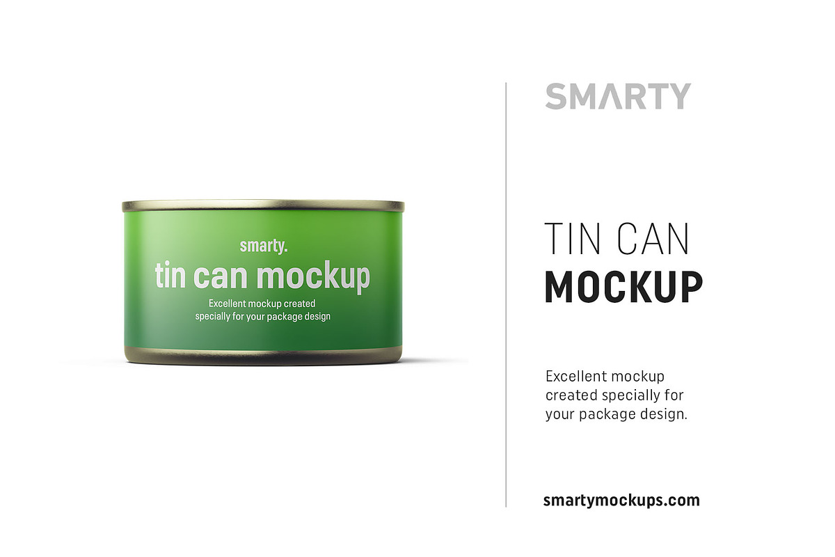 Tin can mockup 95g in Product Mockups - product preview 8