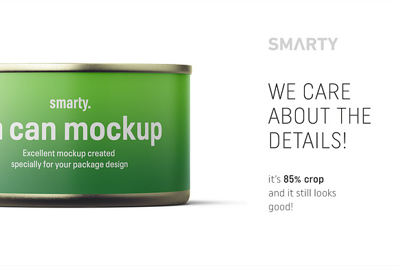 Tin can mockup 95g in Product Mockups - product preview 3