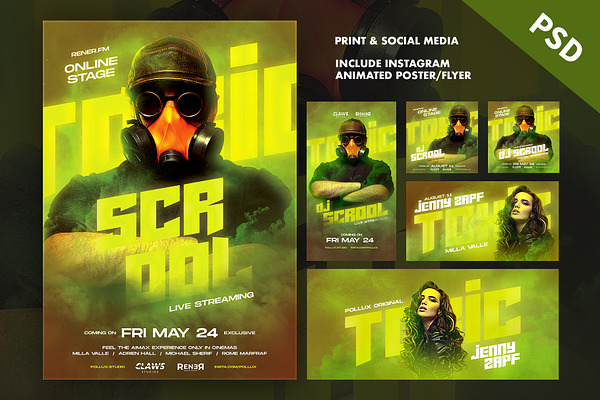 TOXIC Poster / Flyer Pack