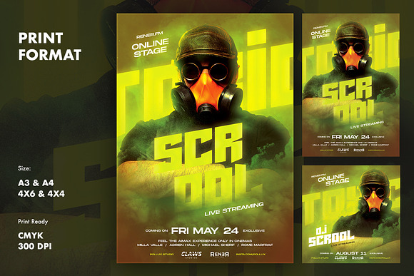 TOXIC Poster / Flyer Pack in Flyer Templates - product preview 1