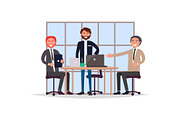 Business Meeting in Office Vector