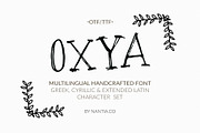 OXYA Cyrillic/Greek Handcrafted Font