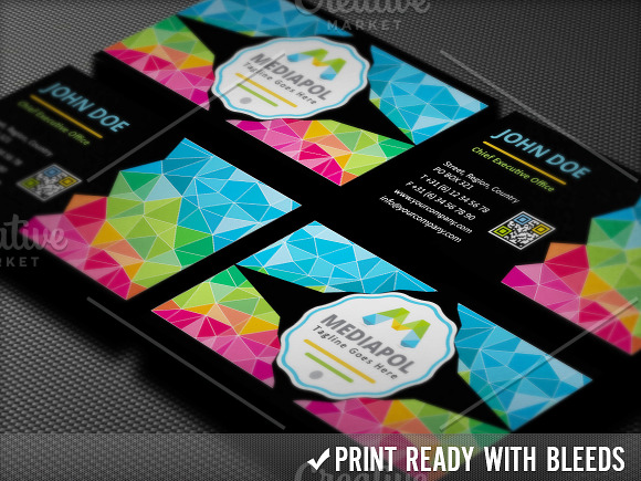 Colorful Geometric Business Cards in Business Card Templates - product preview 1