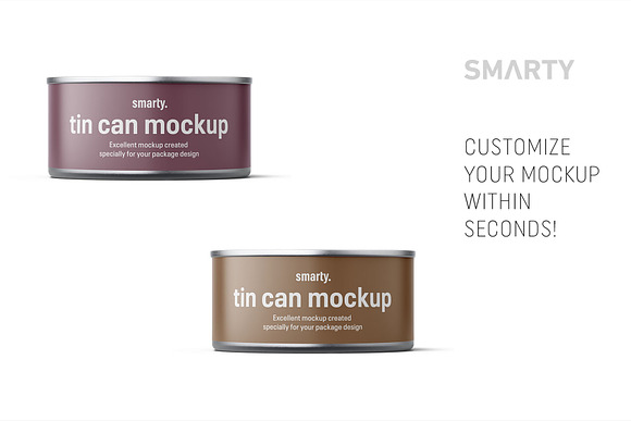 Tin can mockup 185g in Product Mockups - product preview 2