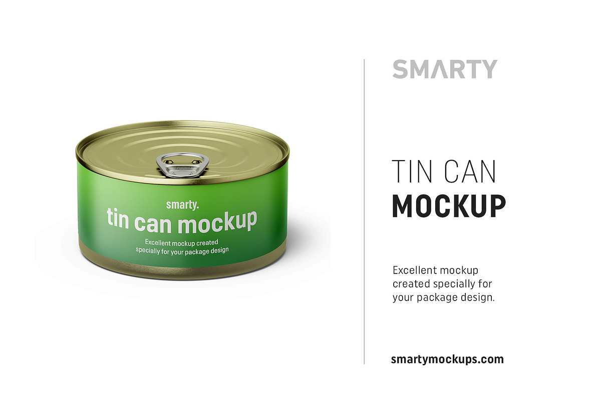 Tin can mockup 185g top in Product Mockups - product preview 8
