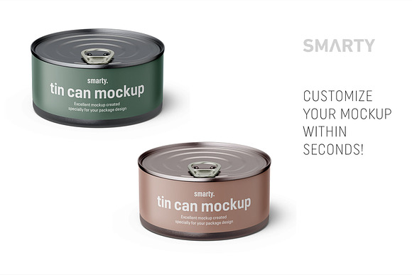 Tin can mockup 185g top in Product Mockups - product preview 2