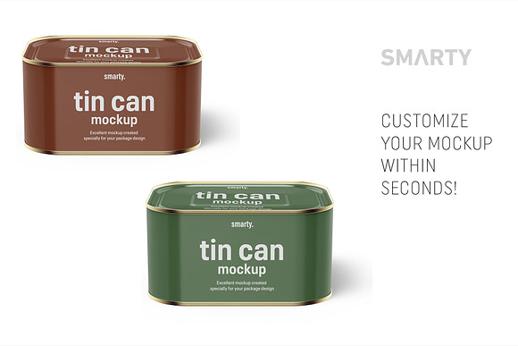 Tin can mockup 630g in Product Mockups - product preview 2