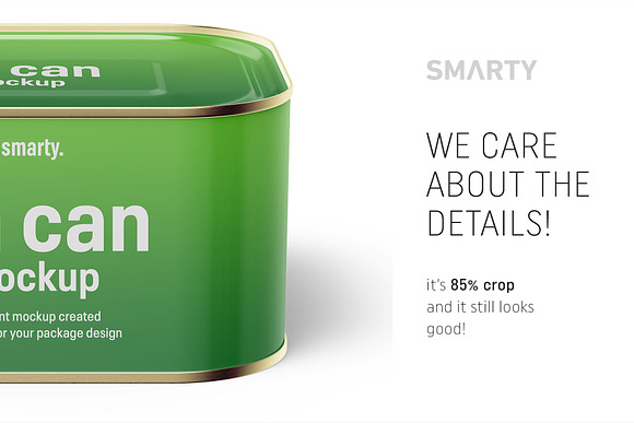 Tin can mockup 630g in Product Mockups - product preview 3