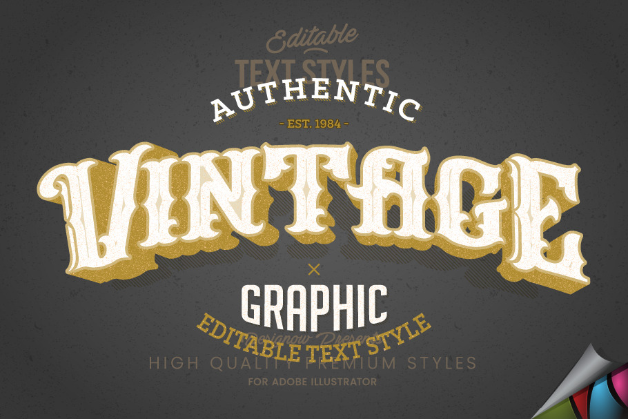 Retro & Vintage Text Style in Add-Ons - product preview 8