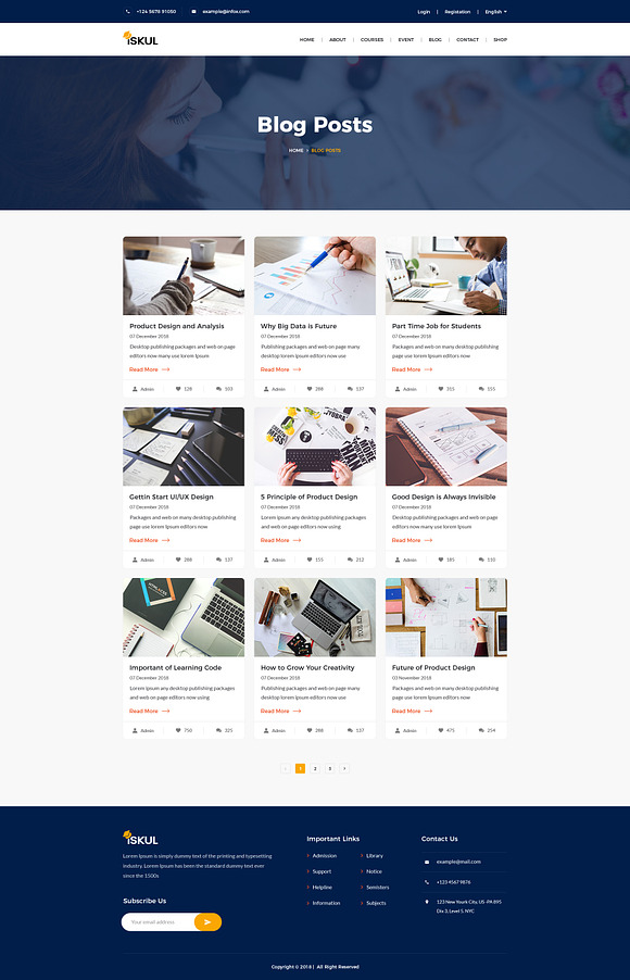 ISKUL - Educational Website Template in HTML/CSS Themes - product preview 2