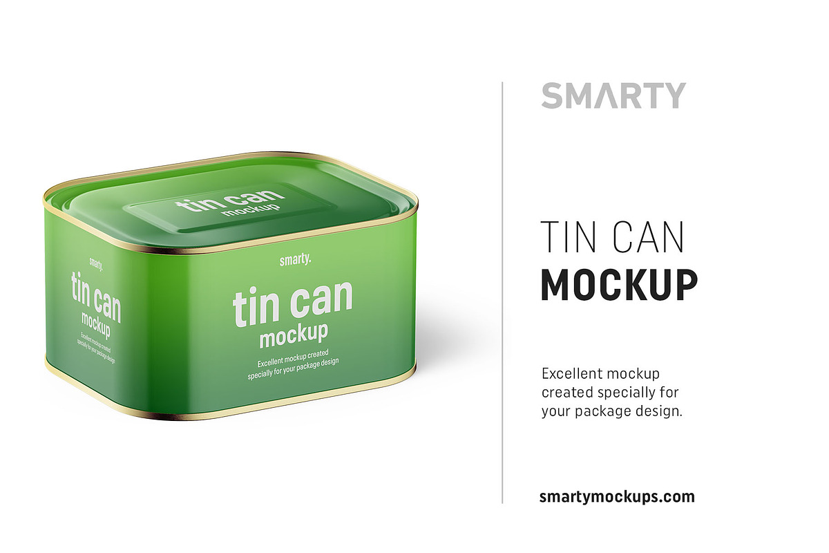 Tin can mockup 630g  top in Product Mockups - product preview 8