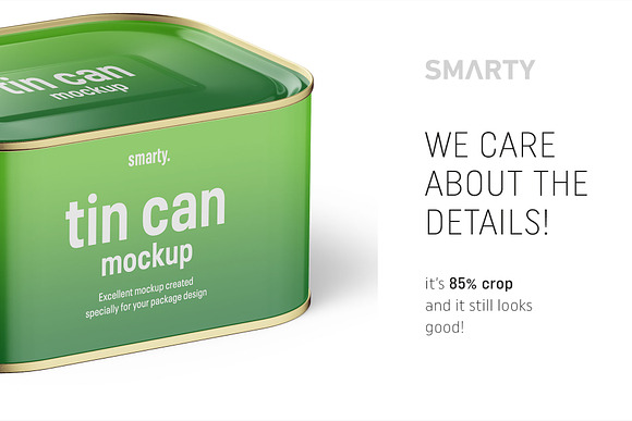 Tin can mockup 630g  top in Product Mockups - product preview 3