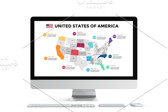 Map Infographics for Presentation in Presentation Templates - product preview 9