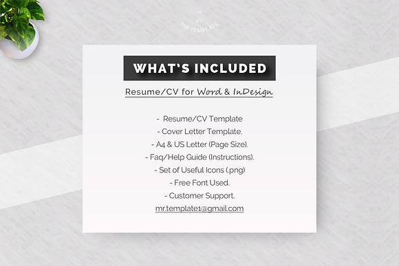 Resume/Cv Template in Letter Templates - product preview 4