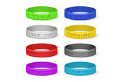 Colour silicone bracelets