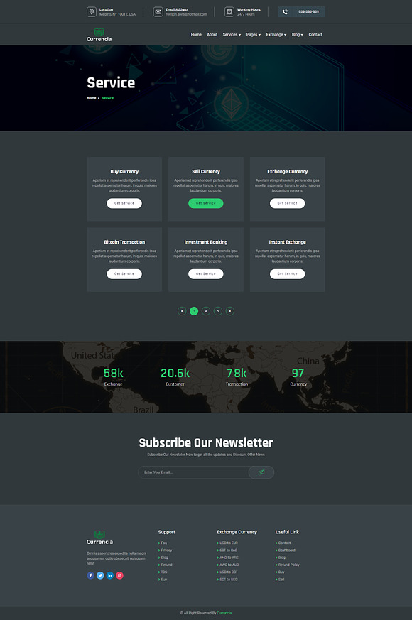 Currency Exchanger HTML Template in HTML/CSS Themes - product preview 1
