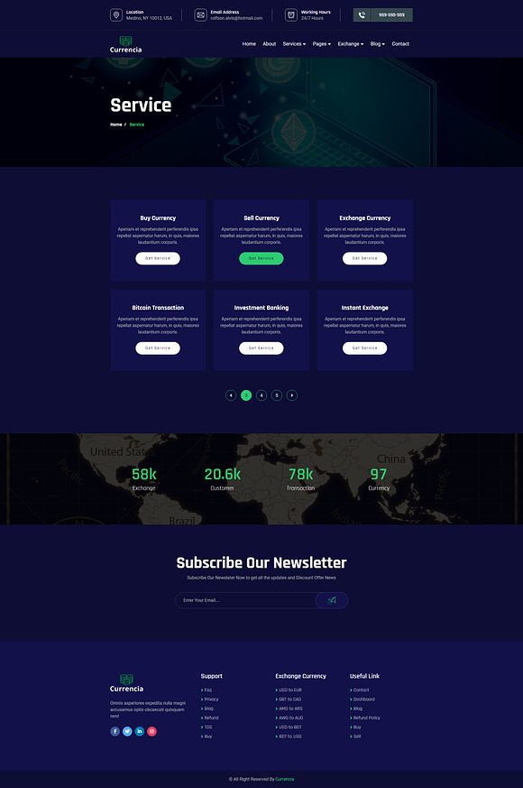 Currency Exchanger HTML Template in HTML/CSS Themes - product preview 2