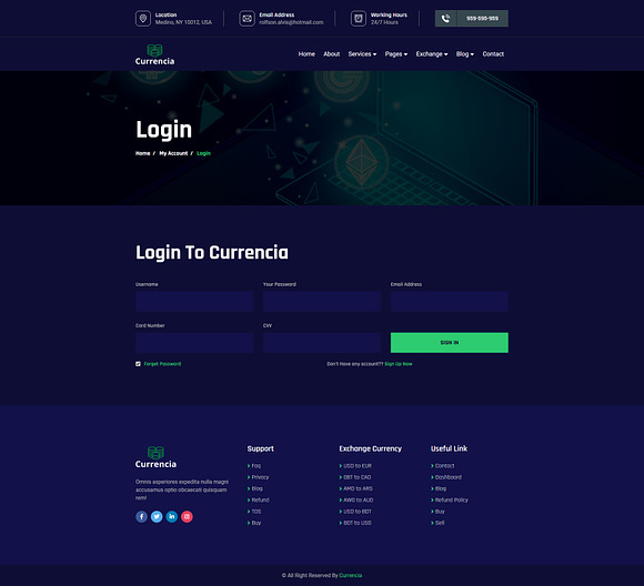 Currency Exchanger HTML Template in HTML/CSS Themes - product preview 5