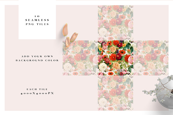 Flower Seamless Pattern Bundle in Patterns - product preview 1