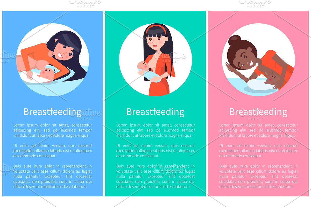 Breastfeeding Informative Banners in Illustrations - product preview 8