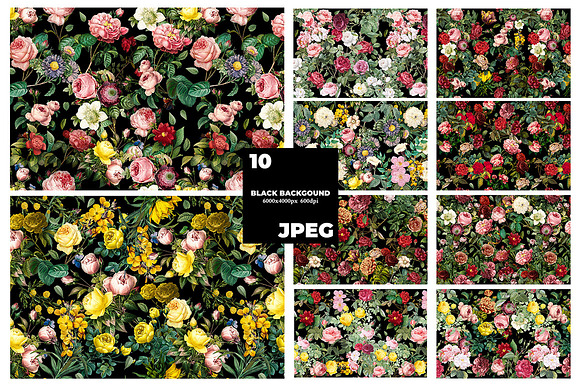 Flower Seamless Pattern Bundle in Patterns - product preview 18
