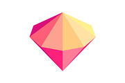Shiny Diamond of Gradient Color with