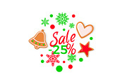 Sale 25 Percents, Bright Christmas