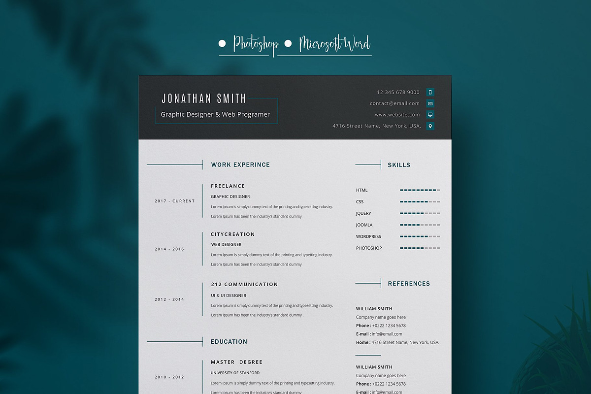 Resume/Cv in Resume Templates - product preview 8