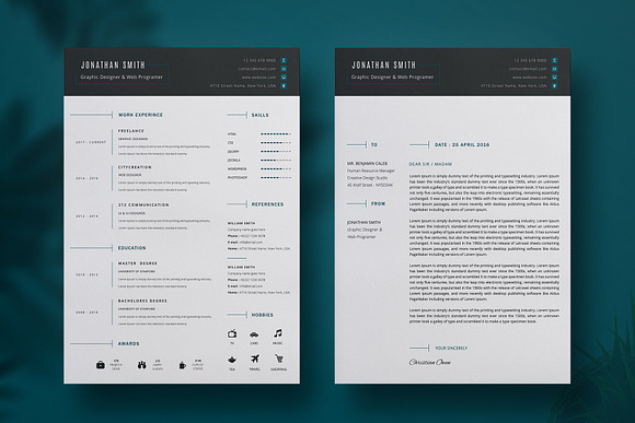 Resume/Cv in Resume Templates - product preview 2