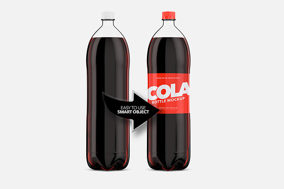 Cola Bottle Pet - Mockup in Mockup Templates - product preview 1
