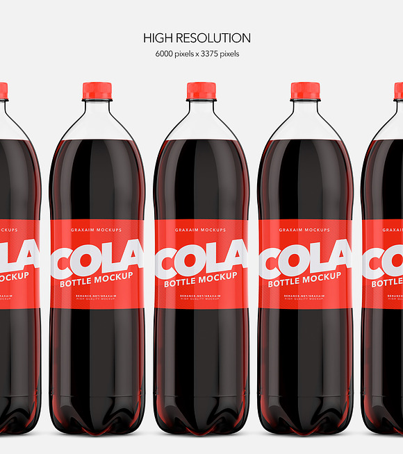 Cola Bottle Pet - Mockup in Mockup Templates - product preview 3