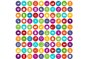 100 mail icons set color