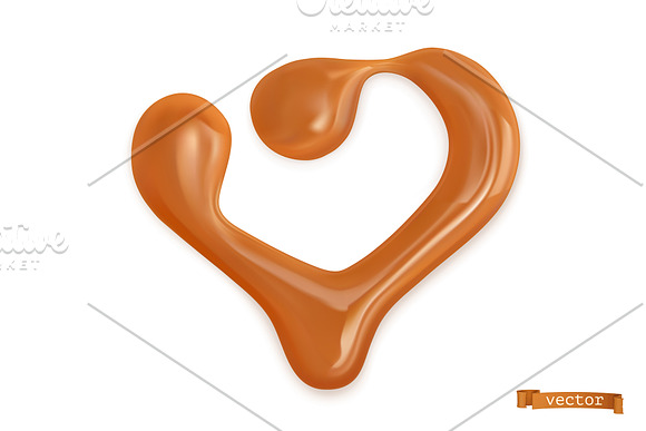 Caramel drops, realistic vector set in Icons - product preview 1