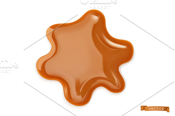 Caramel drops, realistic vector set in Icons - product preview 3