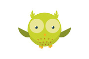 Cute funny owl. Forest bird
